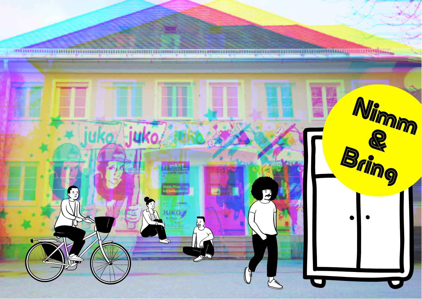 Nimm & Bring Werbepostkarte