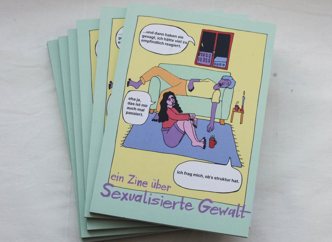 ein Stapel der gedruckten Version der Zines